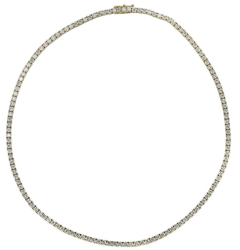 Vivid Diamonds 18.20 Carat Straight Line Diamond Tennis Necklace-V38429 Vivid Diamonds