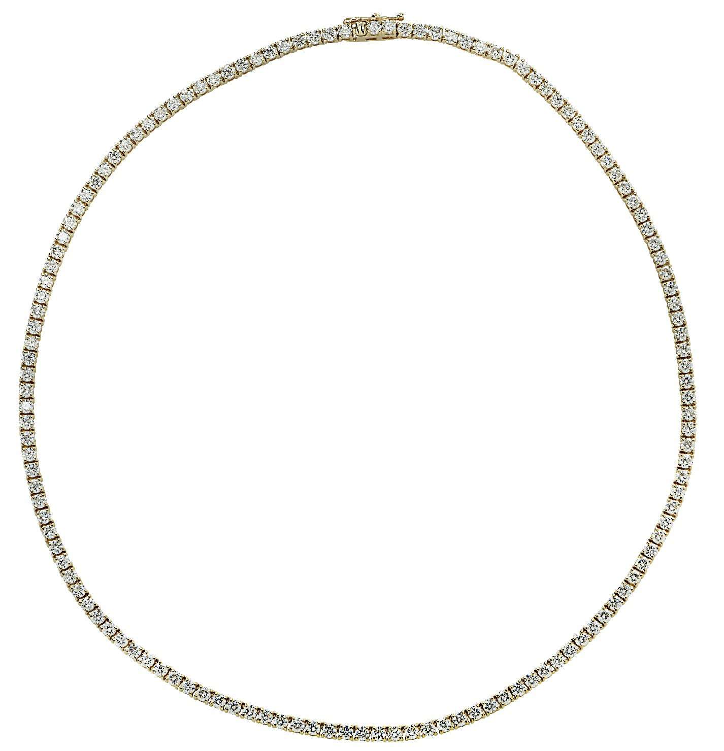 Vivid Diamonds 18.20 Carat Straight Line Diamond Tennis Necklace-V38429 Vivid Diamonds