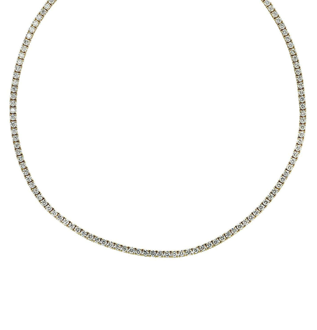 Vivid Diamonds 7.10 Carat Straight Line Diamond Tennis Necklace -V38433 Vivid Diamonds