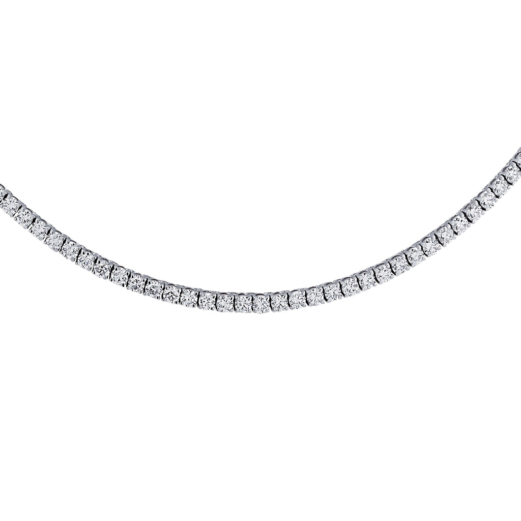 Vivid Diamonds 7.40 Carat Straight Line Diamond Tennis Necklace-V38437 Vivid Diamonds