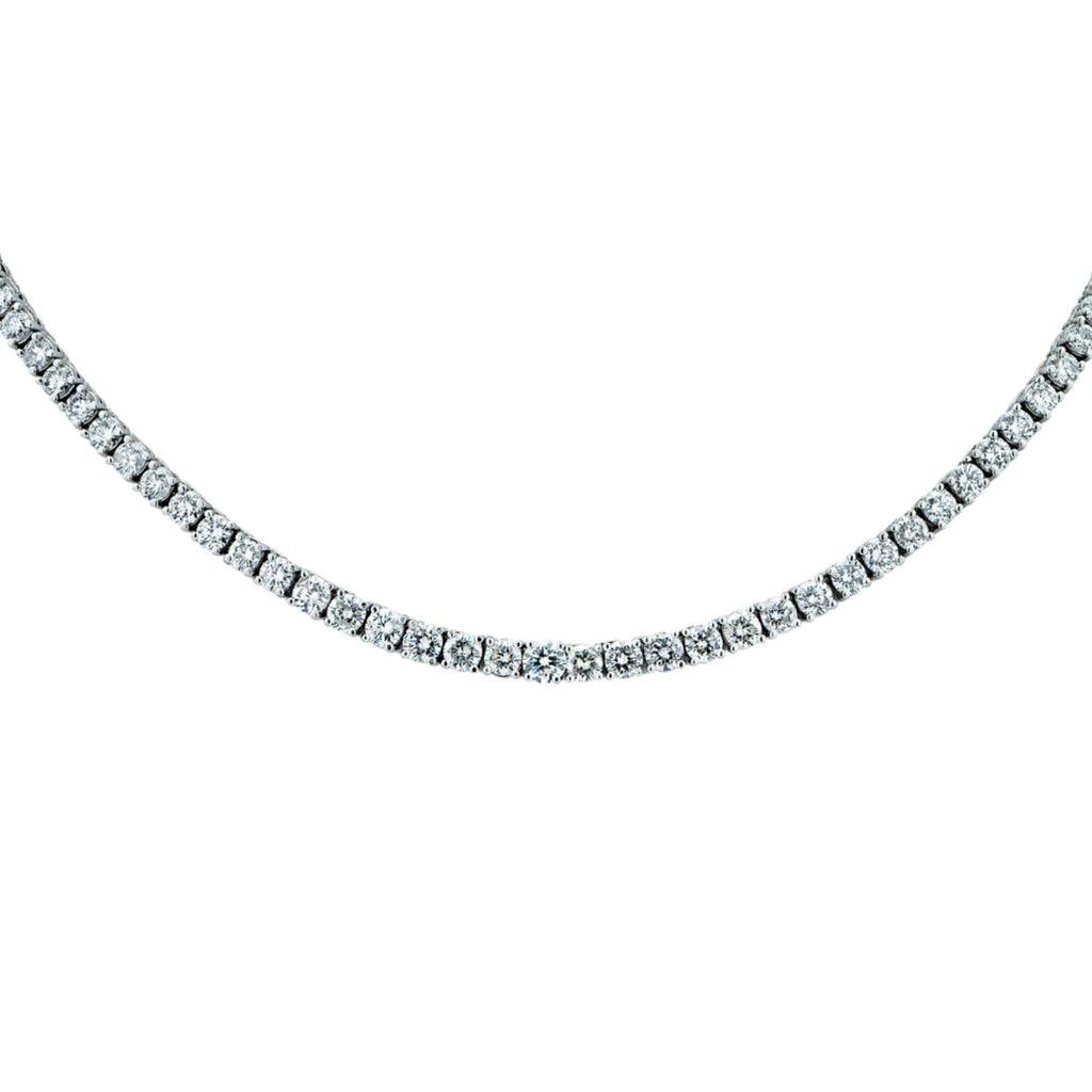 Vivid Diamonds 7.40 Carat Straight Line Diamond Tennis Necklace-V38437 Vivid Diamonds