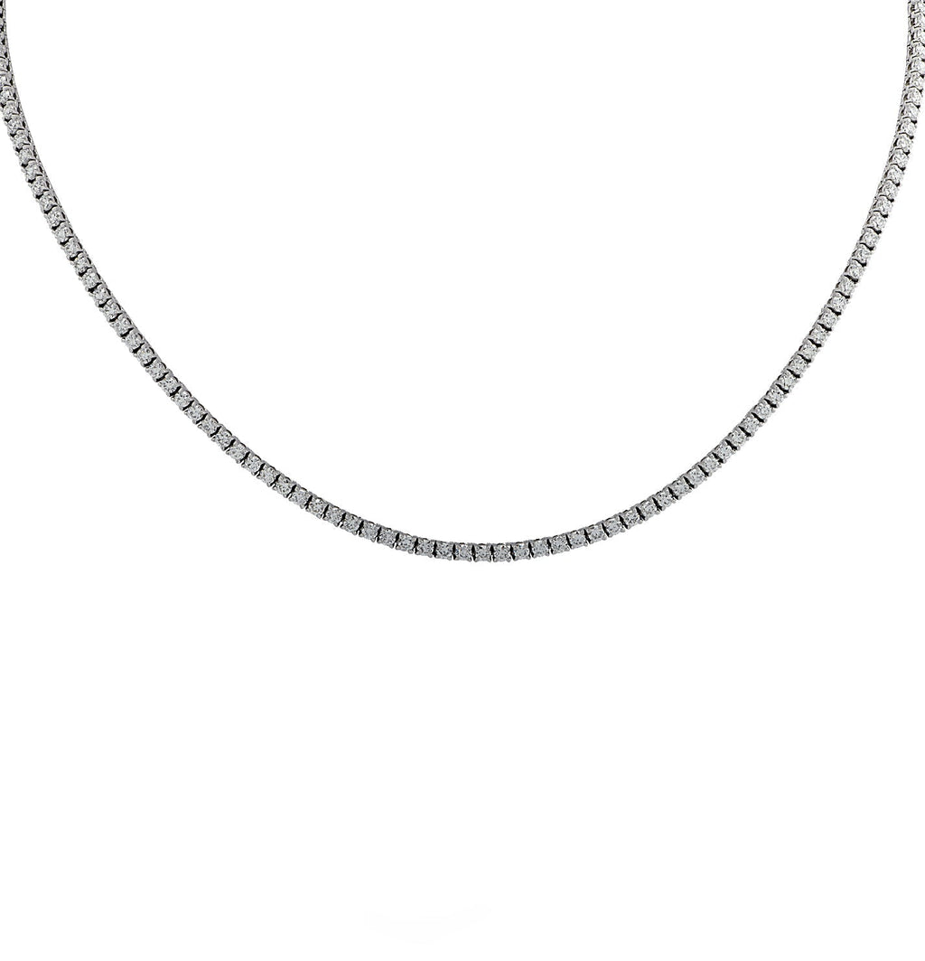 Vivid Diamonds 7.40 Carat Straight Line Diamond Tennis Necklace-V38437 Vivid Diamonds