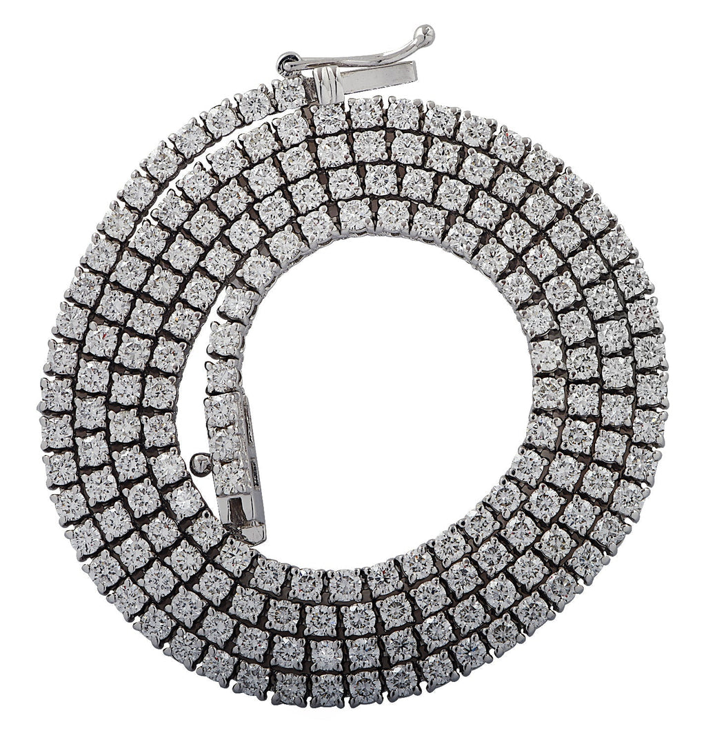 Vivid Diamonds 7.40 Carat Straight Line Diamond Tennis Necklace-V38437 Vivid Diamonds