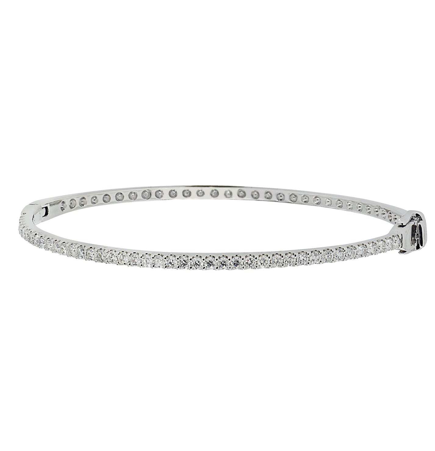 Elegant 14k White Gold Diamond Bracelet by Vivid Diamonds featuring 42 round diamonds totaling 1.08 carats, showcasing a luxurious design and brilliance.