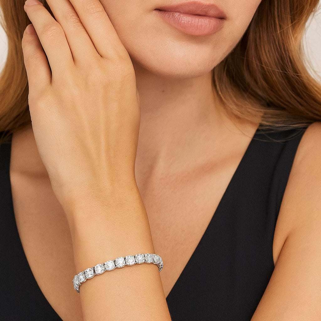 Vivid Diamond 12 Carat Diamond Tennis Bracelet -V42926
