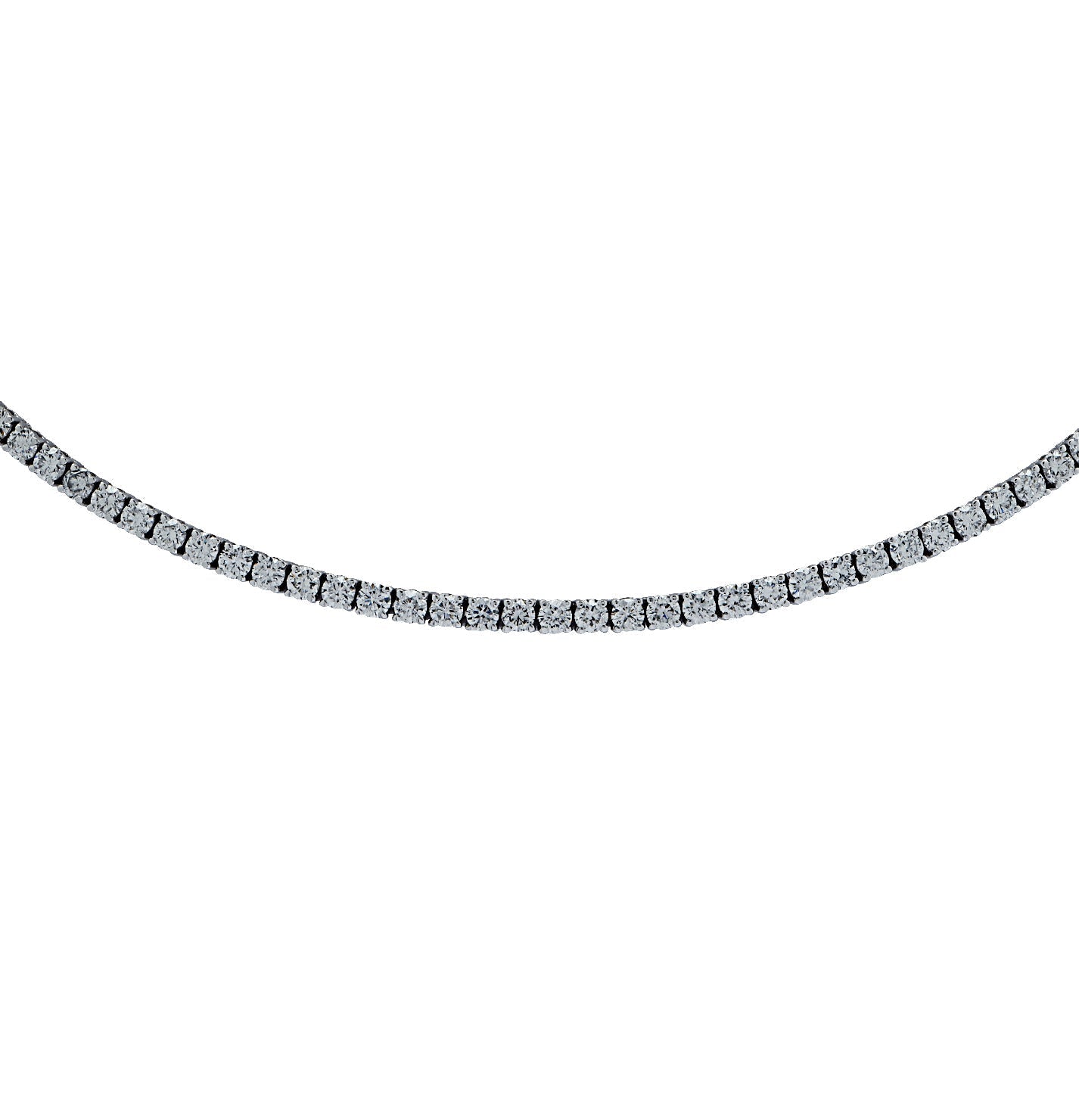 Vivid Diamonds 5.70 Carat Straight Line Diamond Tennis Necklace -V43405 Vivid Diamonds