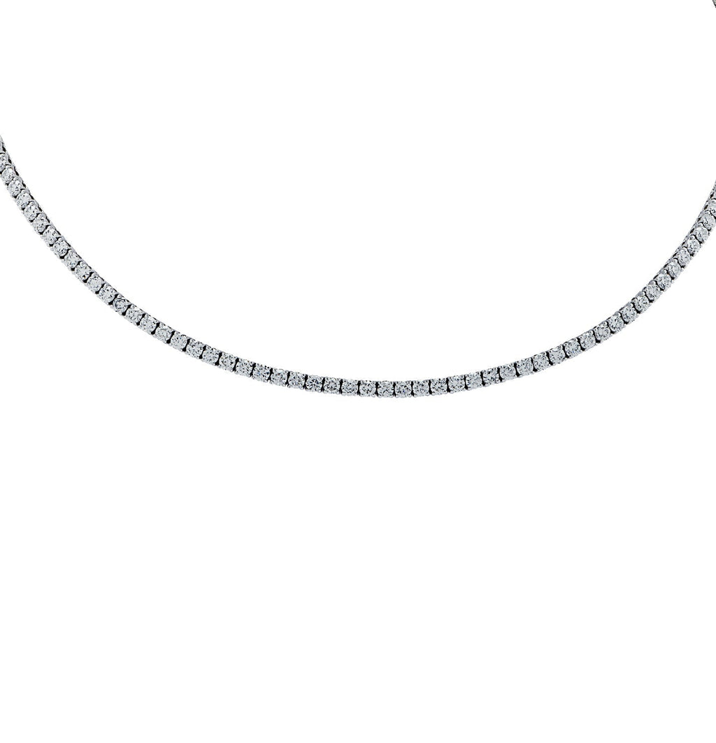 Vivid Diamonds 5.70 Carat Straight Line Diamond Tennis Necklace -V43405 Vivid Diamonds