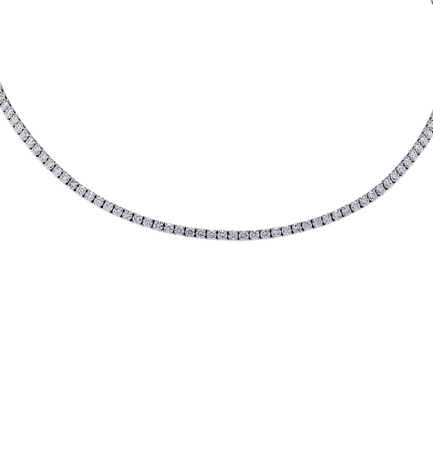 Vivid Diamonds 5.70 Carat Straight Line Diamond Tennis Necklace -V43405 Vivid Diamonds