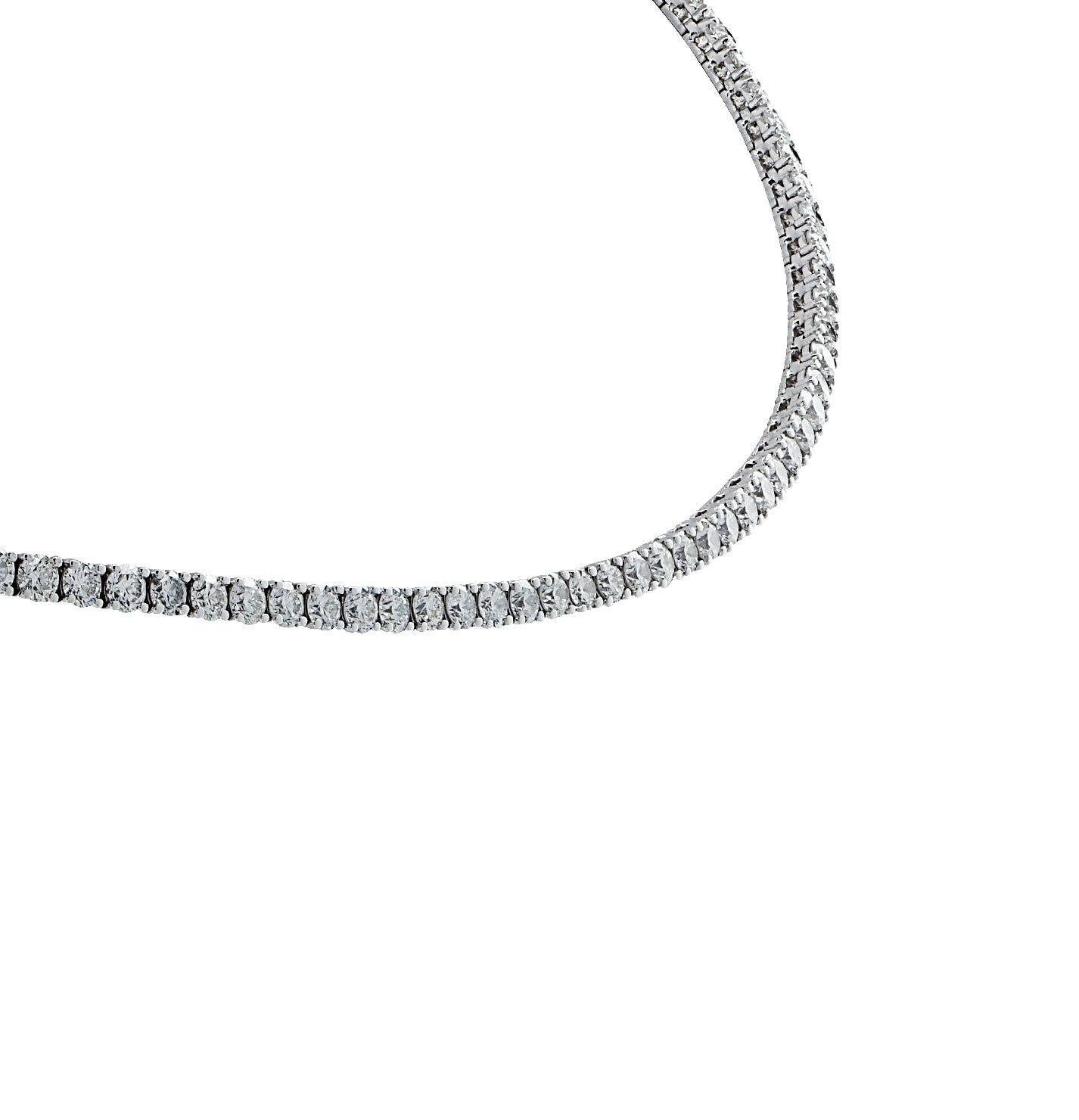 Vivid Diamonds 5.70 Carat Straight Line Diamond Tennis Necklace -V43405 Vivid Diamonds