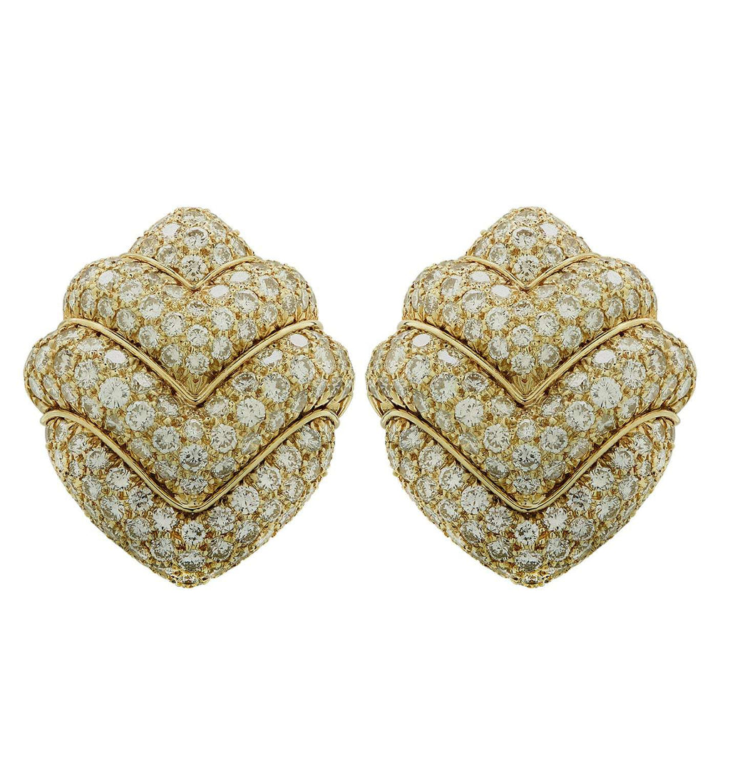 Bvlgari Doppio 8 Carat Diamond Clip On Earrings -V44711 Vivid Diamonds