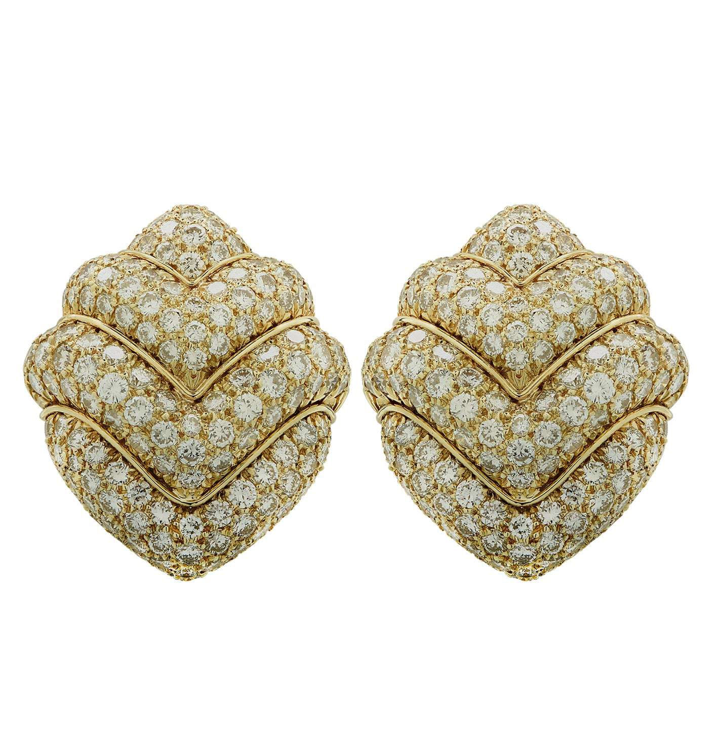 Bvlgari Doppio 8 Carat Diamond Clip On Earrings -V44711 Vivid Diamonds
