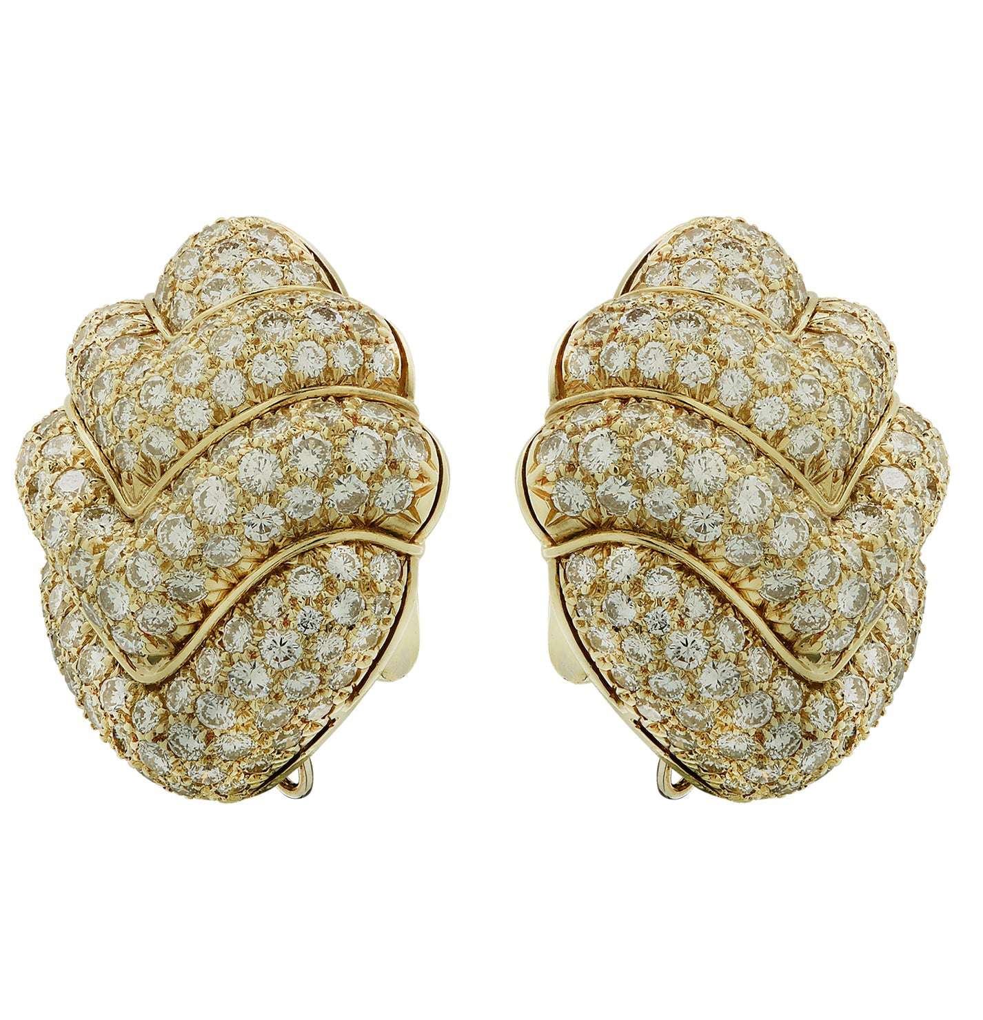 Bvlgari Doppio 8 Carat Diamond Clip On Earrings -V44711 Vivid Diamonds