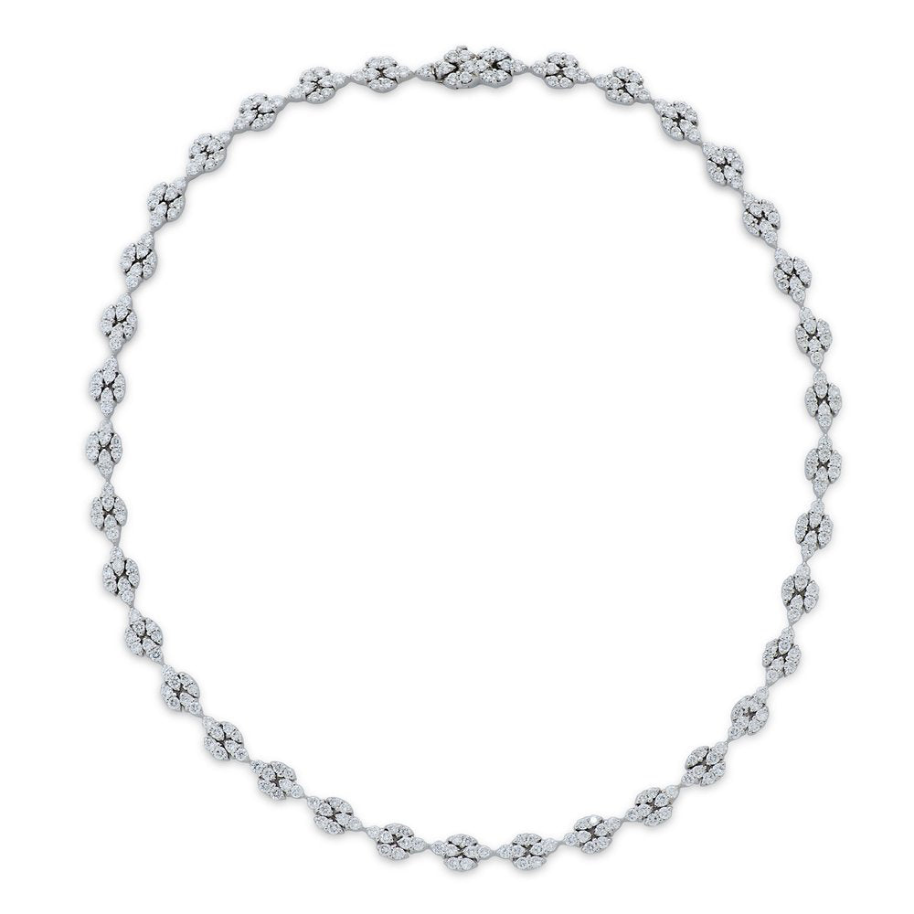Bvlgari 7.70 Carat Diamond  Cluster Link Necklace-V45617 Vivid Diamonds