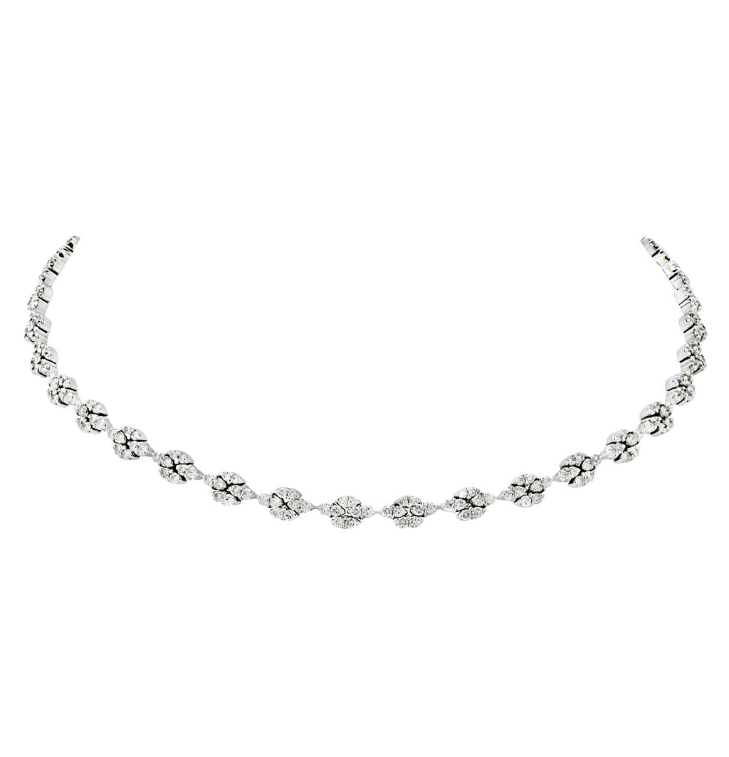 Bvlgari 7.70 Carat Diamond  Cluster Link Necklace-V45617 Vivid Diamonds
