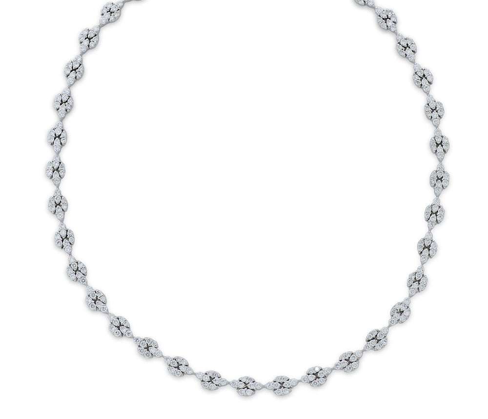 Bvlgari 7.70 Carat Diamond  Cluster Link Necklace-V45617 Vivid Diamonds