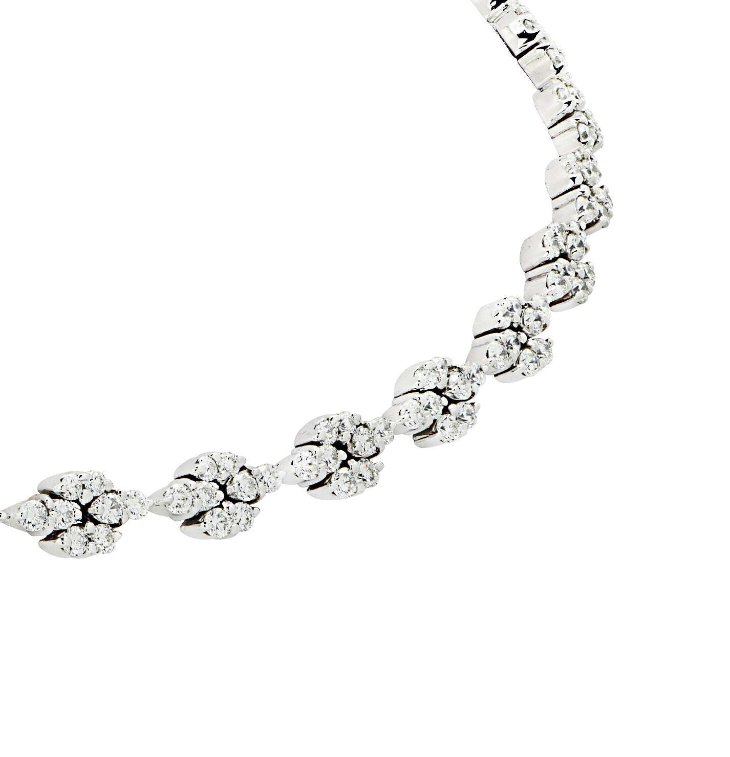 Bvlgari 7.70 Carat Diamond  Cluster Link Necklace-V45617 Vivid Diamonds