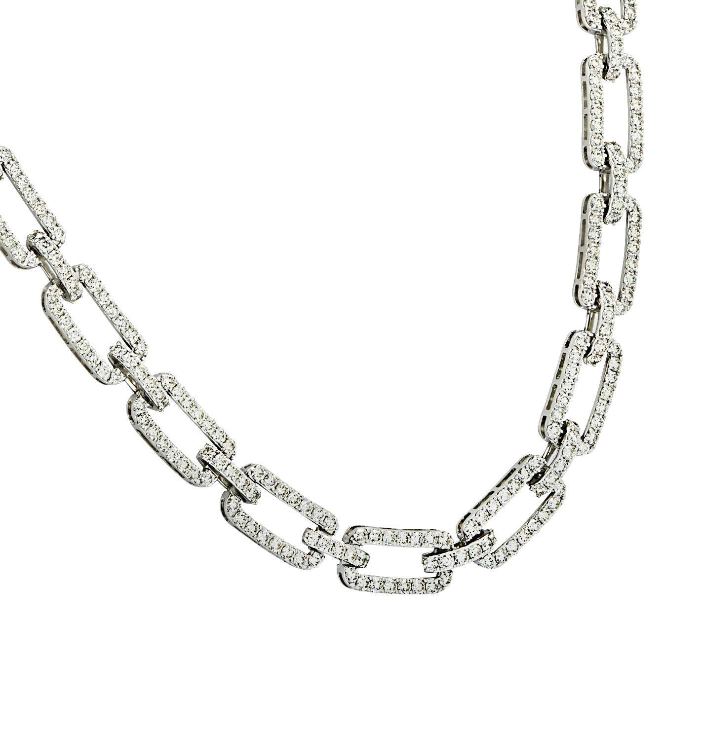 Vivid Diamonds 12.90 Carat Diamond Paper Clip Chain-V45640 Vivid Diamonds