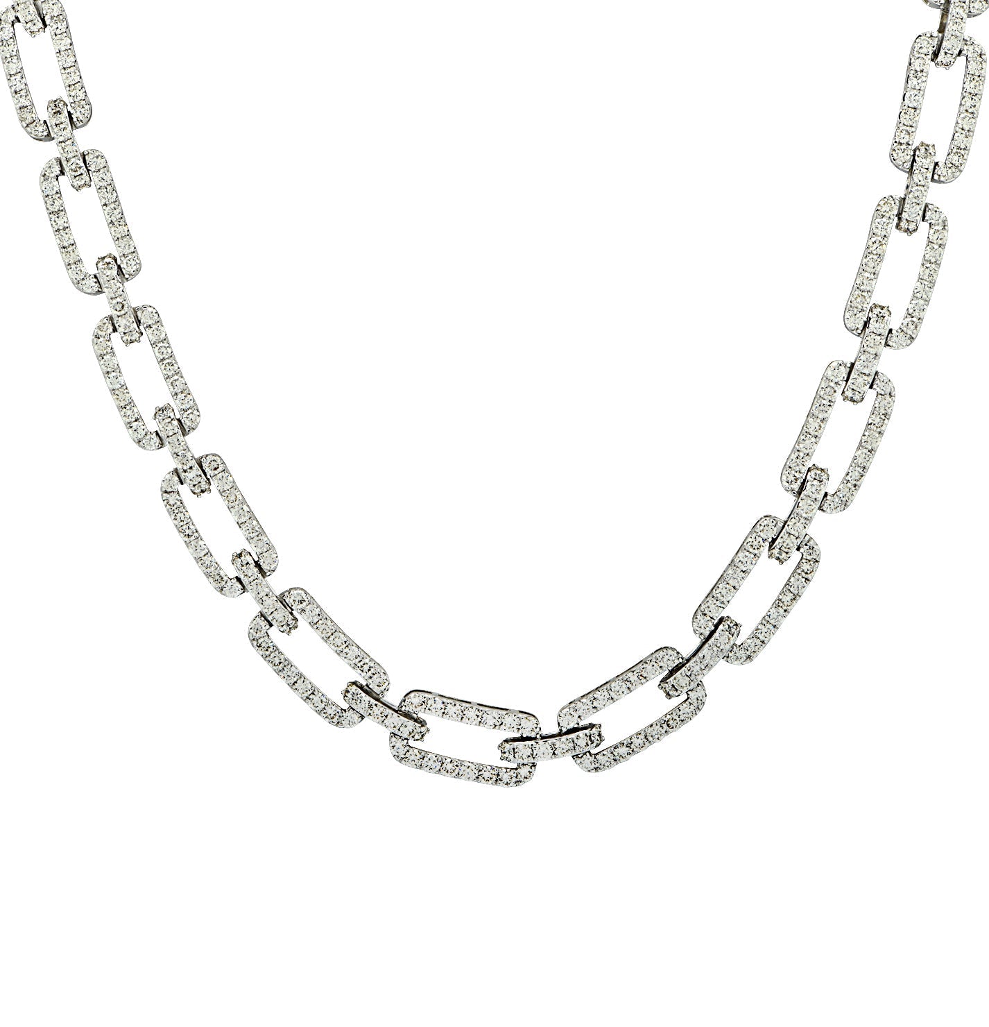 Vivid Diamonds 12.90 Carat Diamond Paper Clip Chain-V45640 Vivid Diamonds