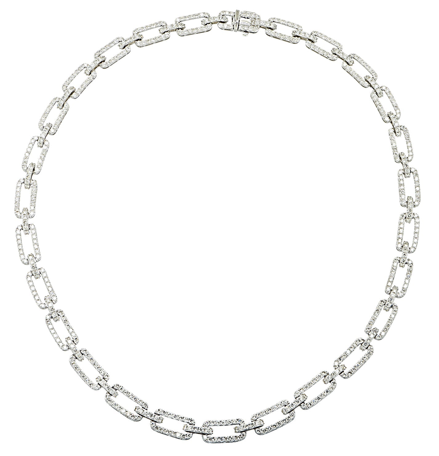 Vivid Diamonds 12.90 Carat Diamond Paper Clip Chain-V45640 Vivid Diamonds