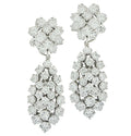Vivid Diamonds 10 Carat Clip-On Dangle Earrings featuring 72 brilliant cut diamonds in dazzling white gold, showcasing luxury and elegance.