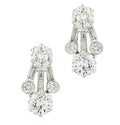 Elegant Harry Winston 4.65 Ct Diamond Clip-On Earrings in Platinum featuring brilliant and baguette cut diamonds, crafted by Vivid Diamonds.
