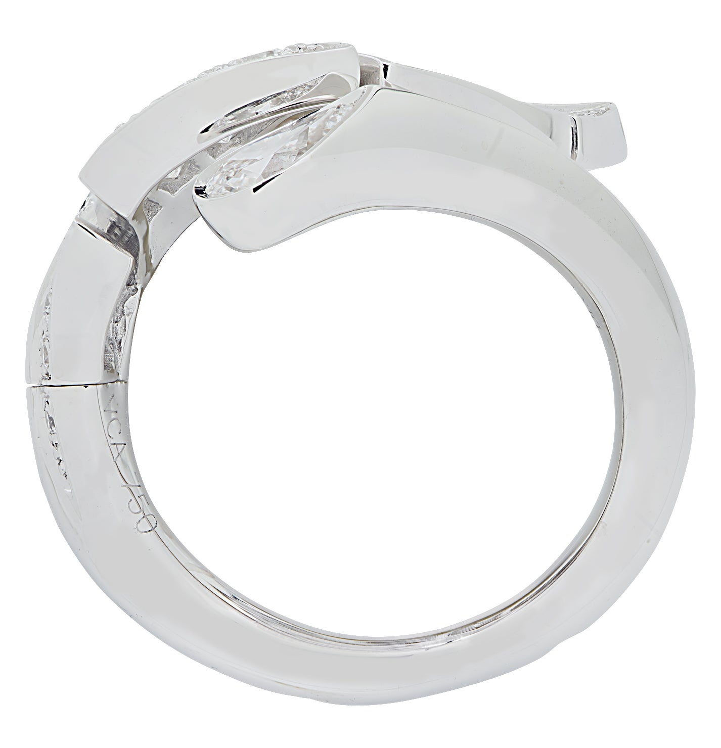 Van Cleef & Arpels Diamond Virevolte Between the Finger Leaf Ring -V46470 Vivid Diamonds