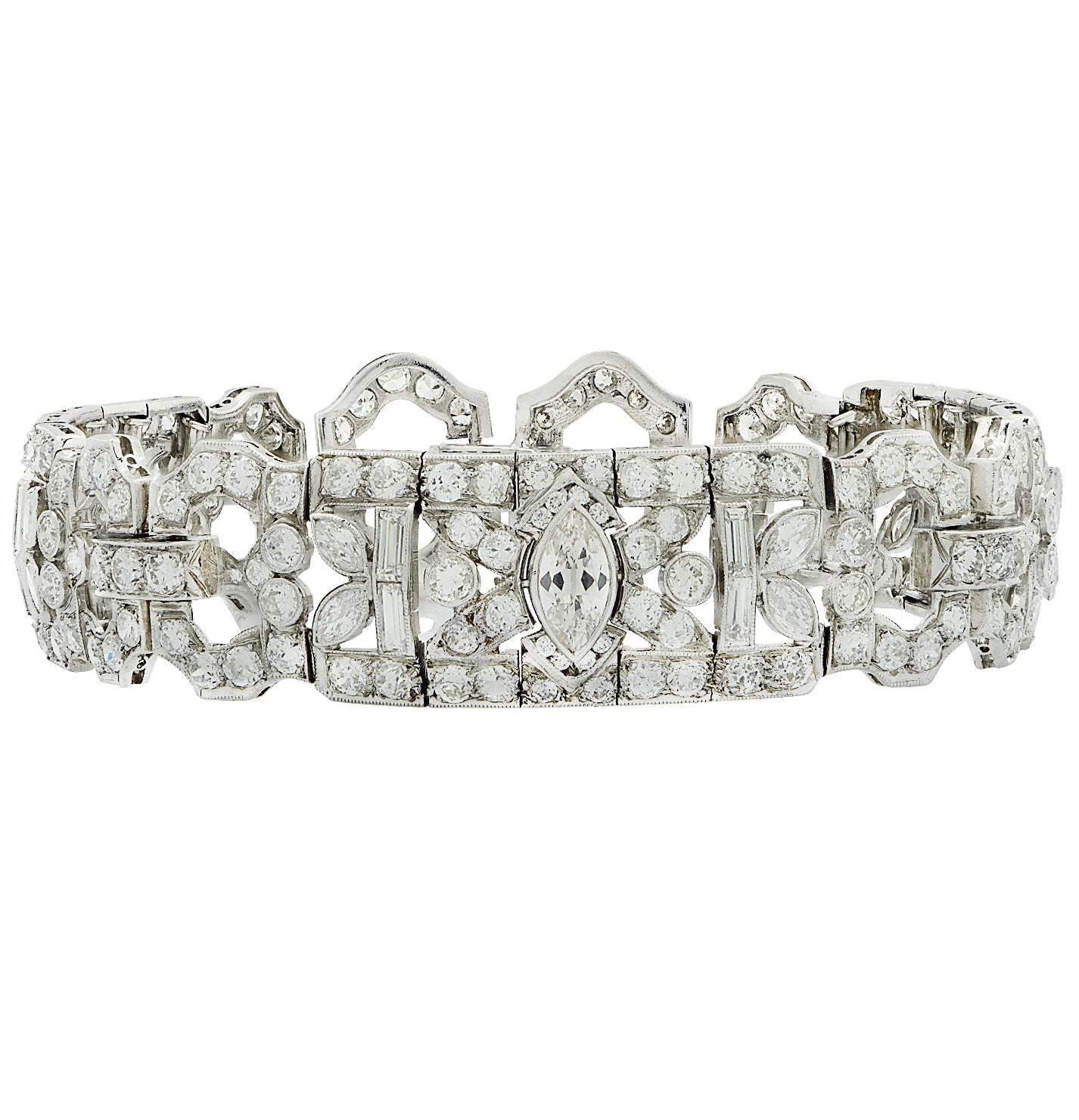 Art Deco 9.5 Carat Diamond Bracelet -V46698 Vivid Diamonds