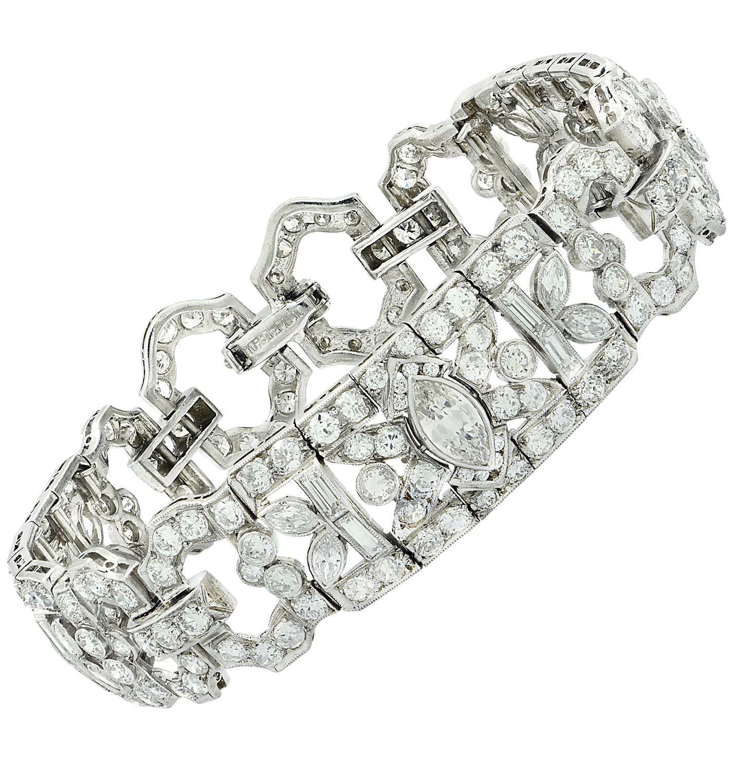 Art Deco 9.5 Carat Diamond Bracelet -V46698 Vivid Diamonds
