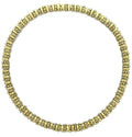 Elegant 18K Yellow Gold Bead Necklace by Vivid Diamonds featuring a transformative design, measuring 16 inches and convertible into two stylish bracelets.