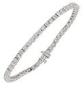 Exquisite 14K White Gold Diamond Bracelet with 51 Stones and 6.15 Carats by Vivid Diamonds, showcasing a stunning design with shimmering diamonds elegantly set in a high-quality white gold setting.