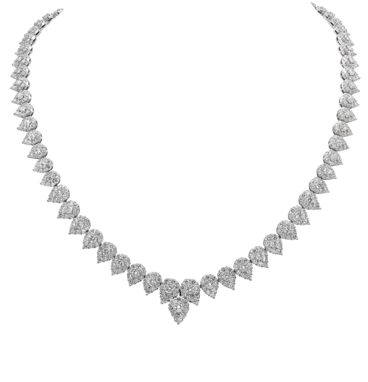 Radiant Elegance: 18k White Gold Diamond Necklace with Removable Morganite Pendant – V47340 Vivid Diamonds