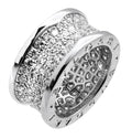 Bvlgari BZero Diamond Ring featuring 2.24ct Round Brilliant Diamonds in 18K White Gold by Vivid Diamonds, showcasing exquisite pave setting and luxurious design.