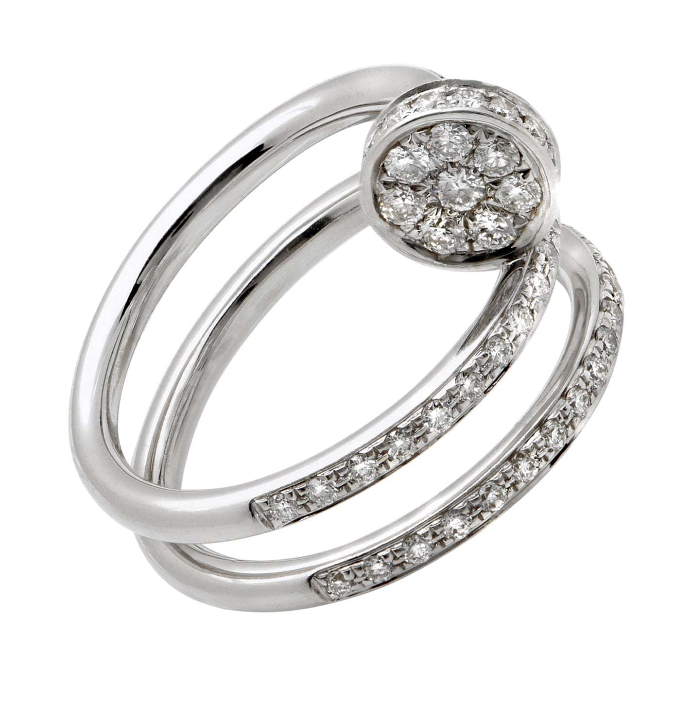 Cartier Juste un Clou Nail Diamond Ring in 18k White Gold – V47842 Vivid Diamonds