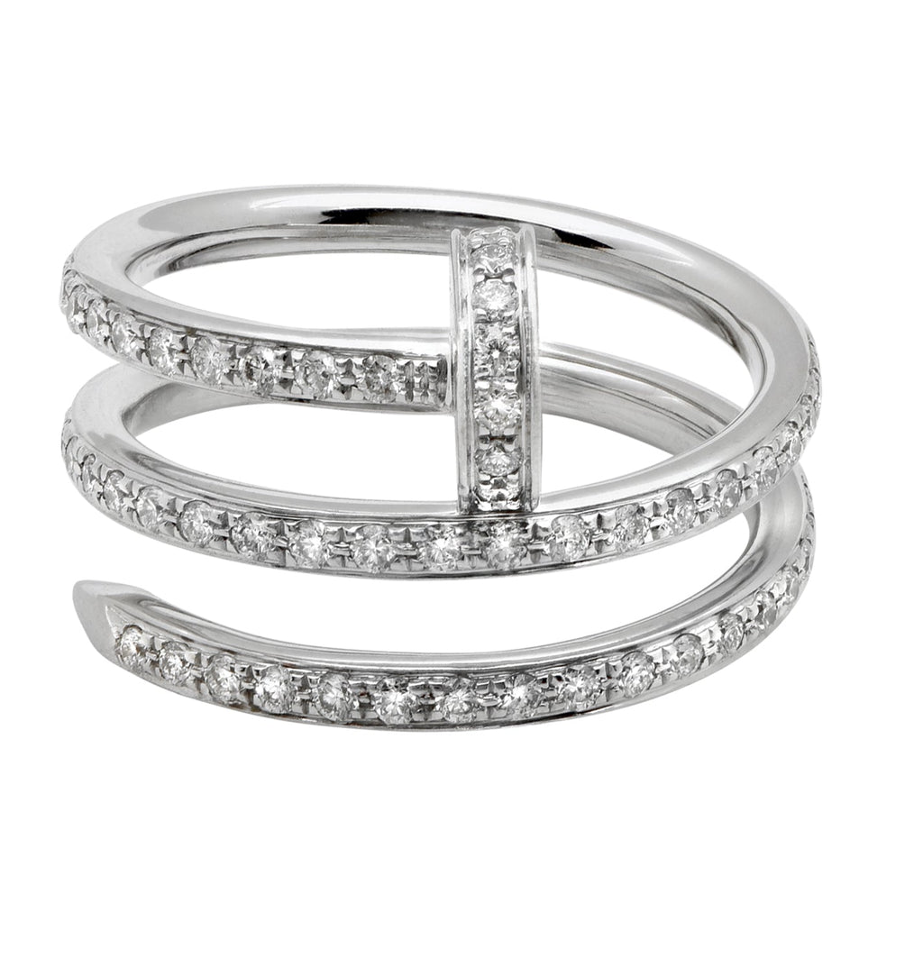 Cartier Juste un Clou Nail Diamond Ring in 18k White Gold – V47842 Vivid Diamonds