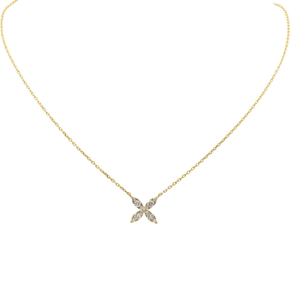 18k Yellow Gold & Diamond Necklace – V47877