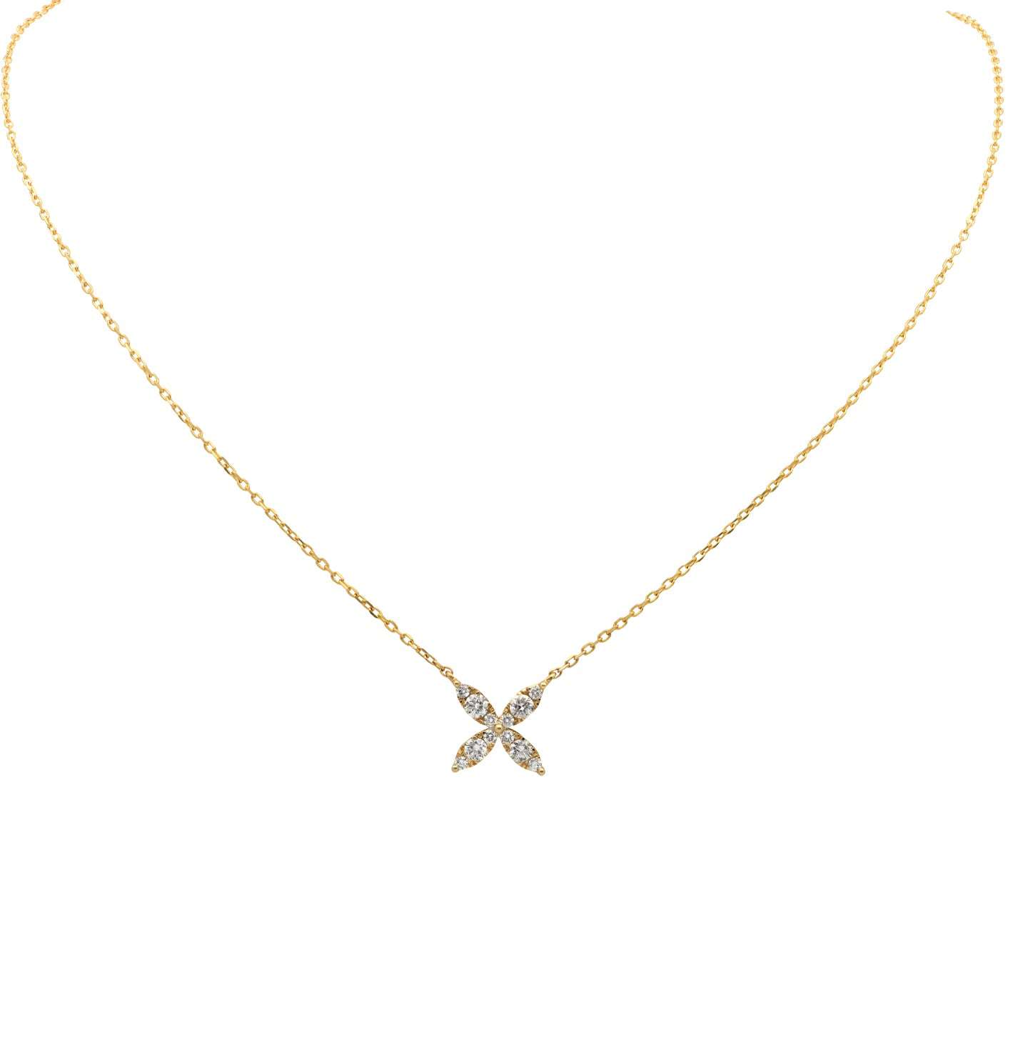 18k Yellow Gold & Diamond Necklace – V47877