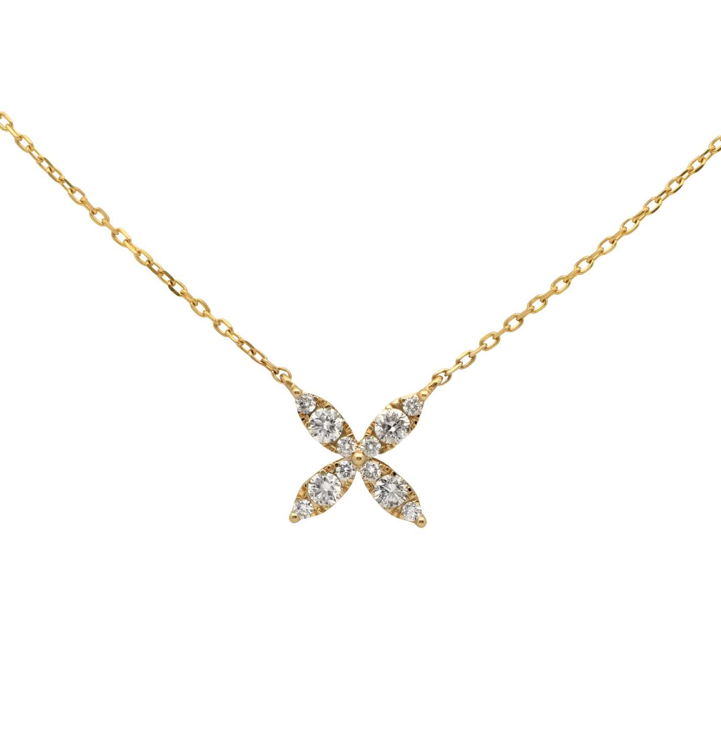 18k Yellow Gold & Diamond Necklace – V47877