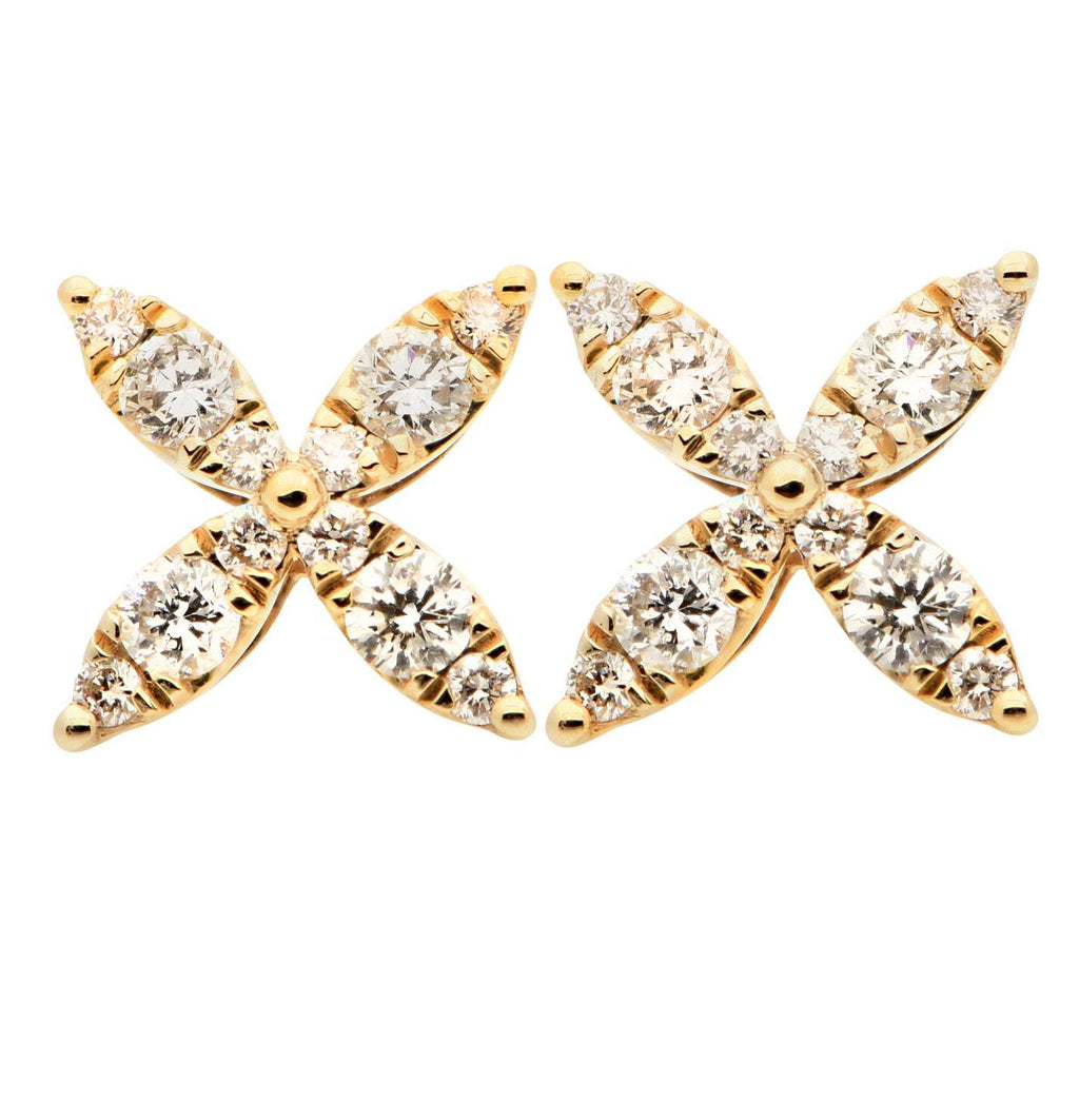 14k Yellow Gold Diamond Earrings – V47884