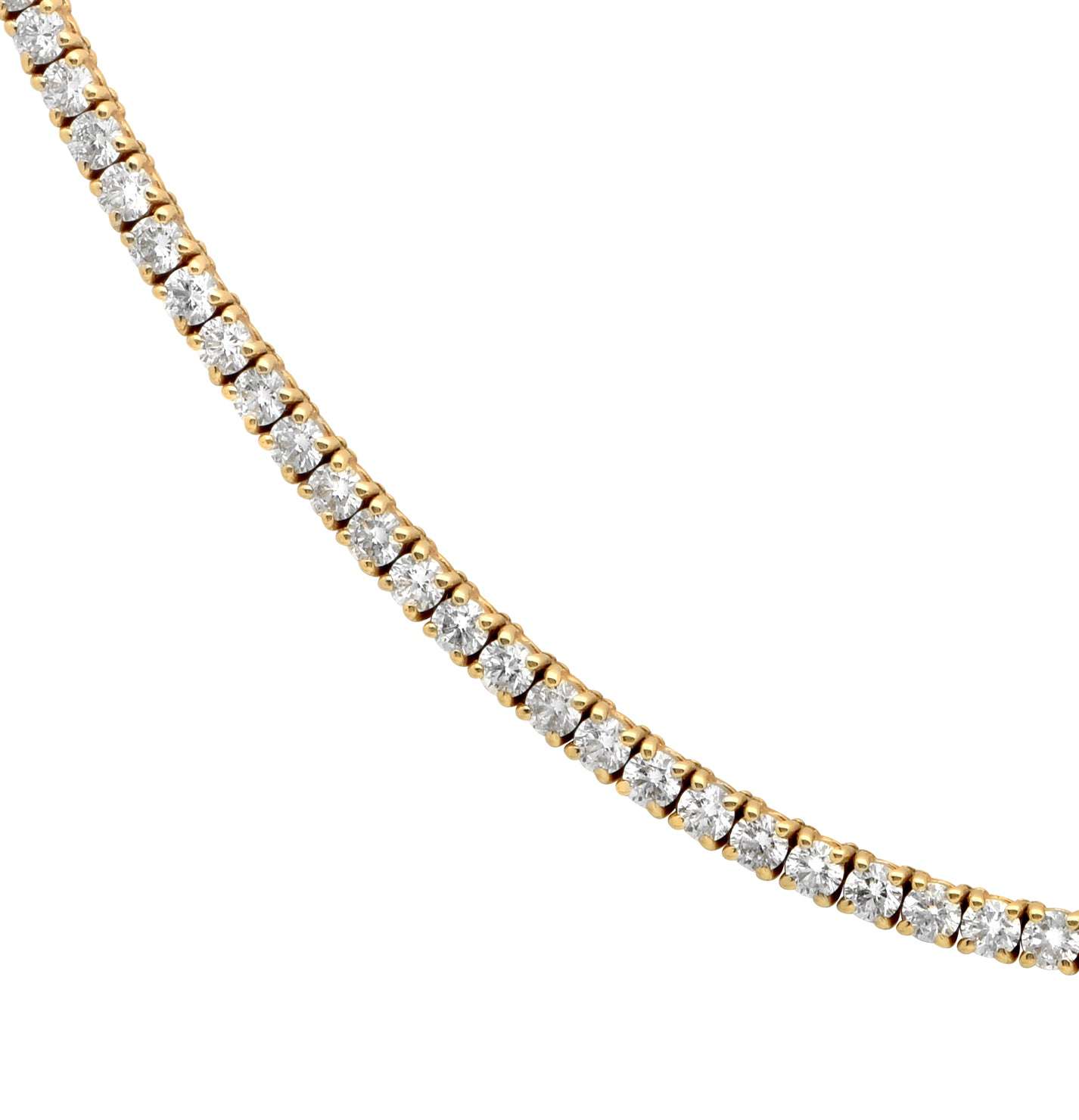 14k Yellow Gold 12.45ct Diamond Necklace – V48645