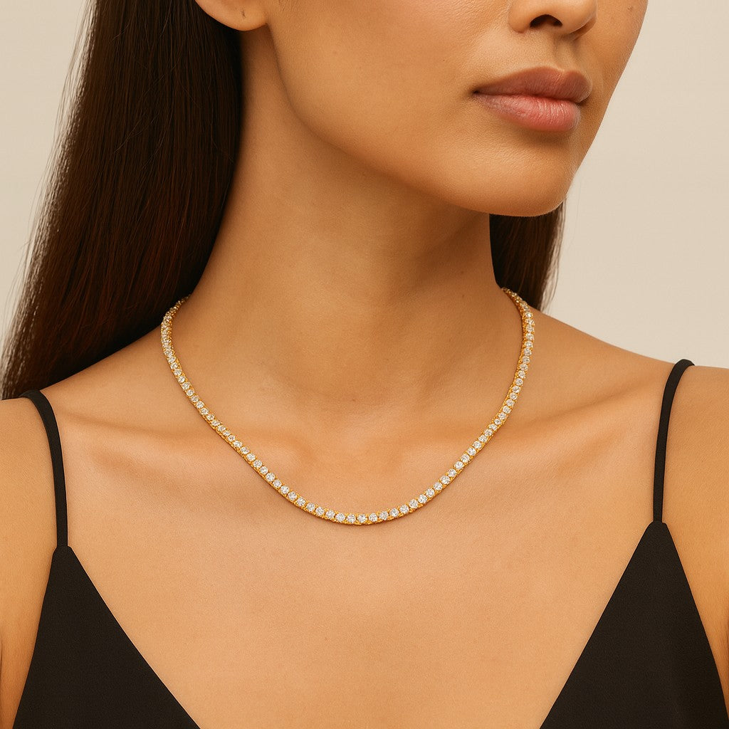 14k Yellow Gold 12.45ct Diamond Necklace – V48645