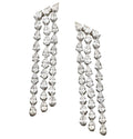 Exquisite 60 Pear-Shaped Diamond Chandelier Earrings in 18K White Gold by Vivid Diamonds - 6.20ct, showcasing a stunning arrangement of sparkling diamonds for a luxurious look.