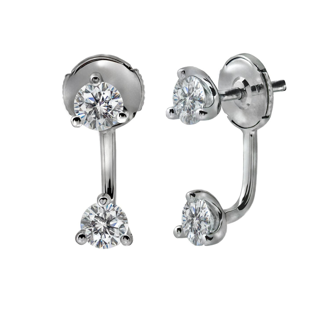 18k White Gold Diamond Stud & Dangle Earrings – V49325 Vivid Diamonds