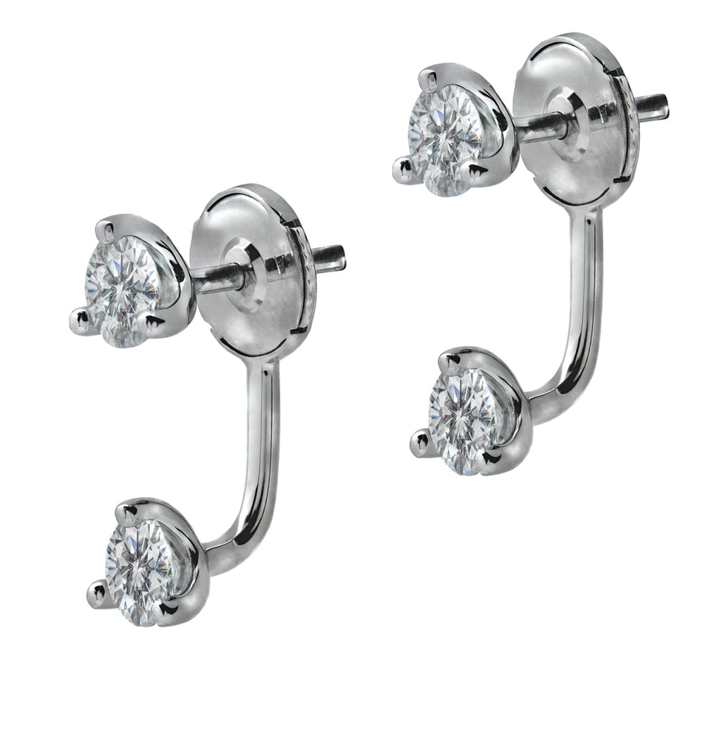 18k White Gold Diamond Stud & Dangle Earrings – V49326 Vivid Diamonds