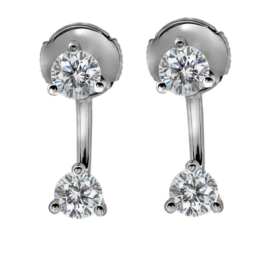 18k White Gold Diamond Stud & Dangle Earrings – V49326 Vivid Diamonds