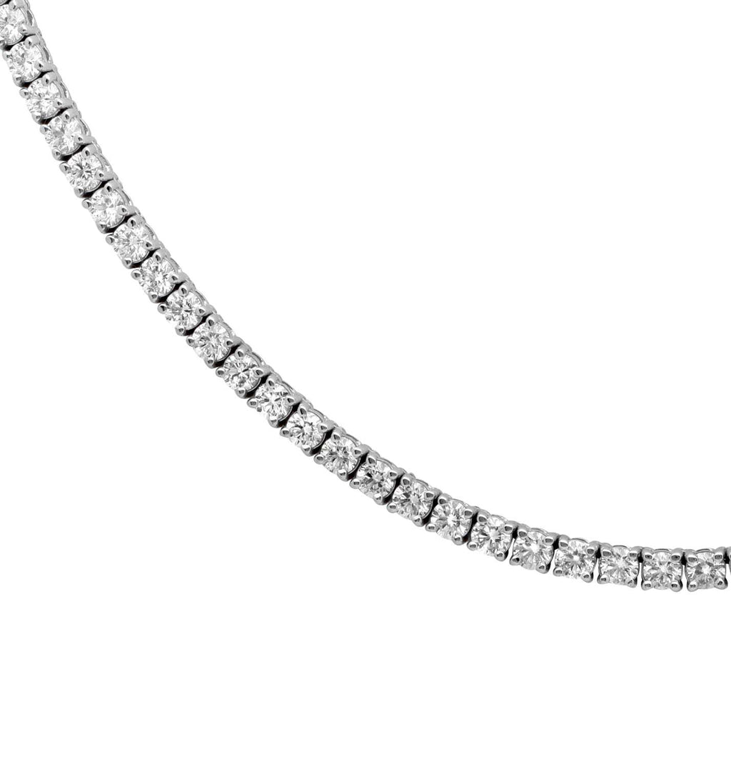 14k White Gold 12.48ct Diamond Necklace – V49810