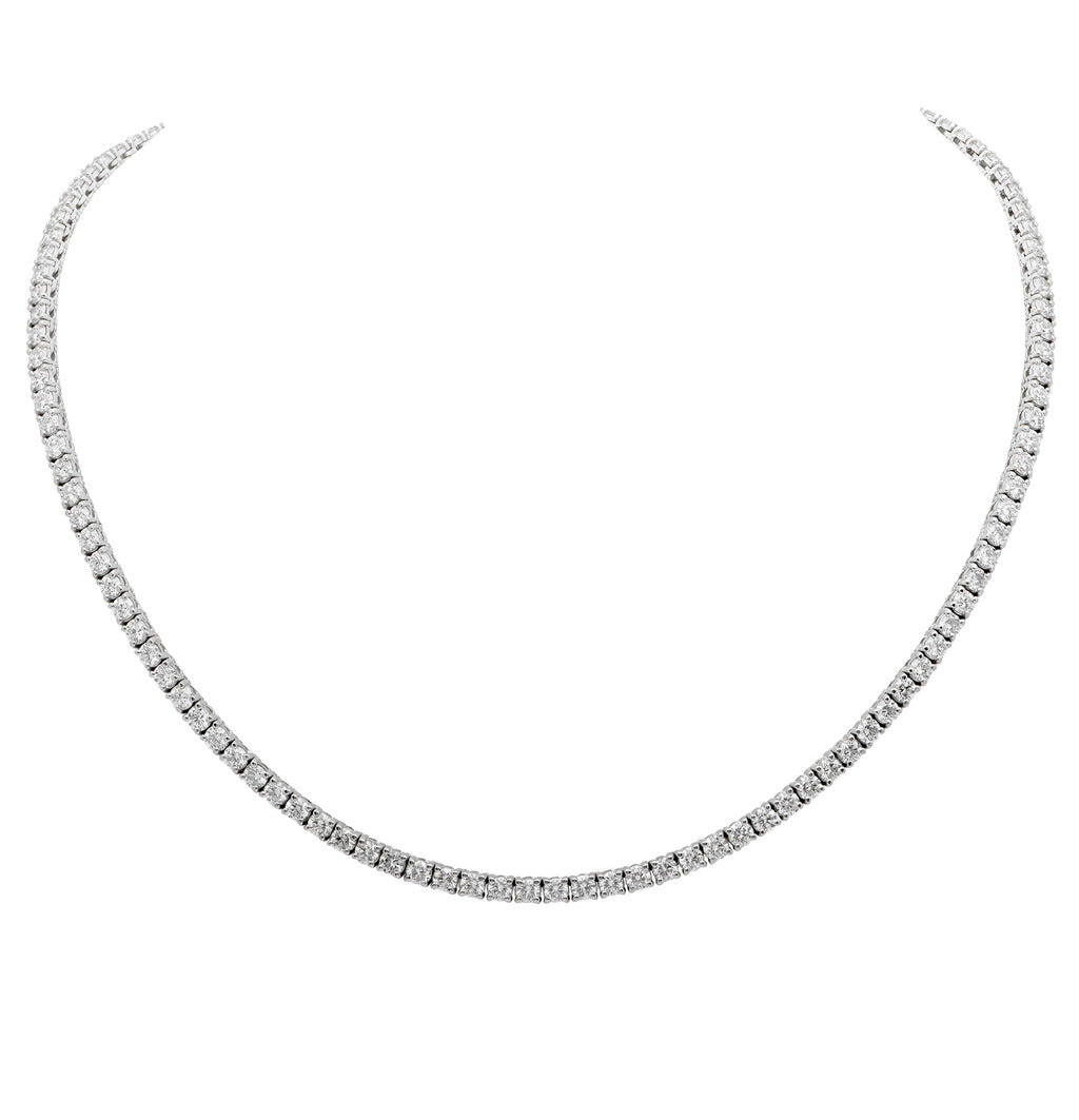 14k White Gold 12.55ct Diamond Necklace – V49811
