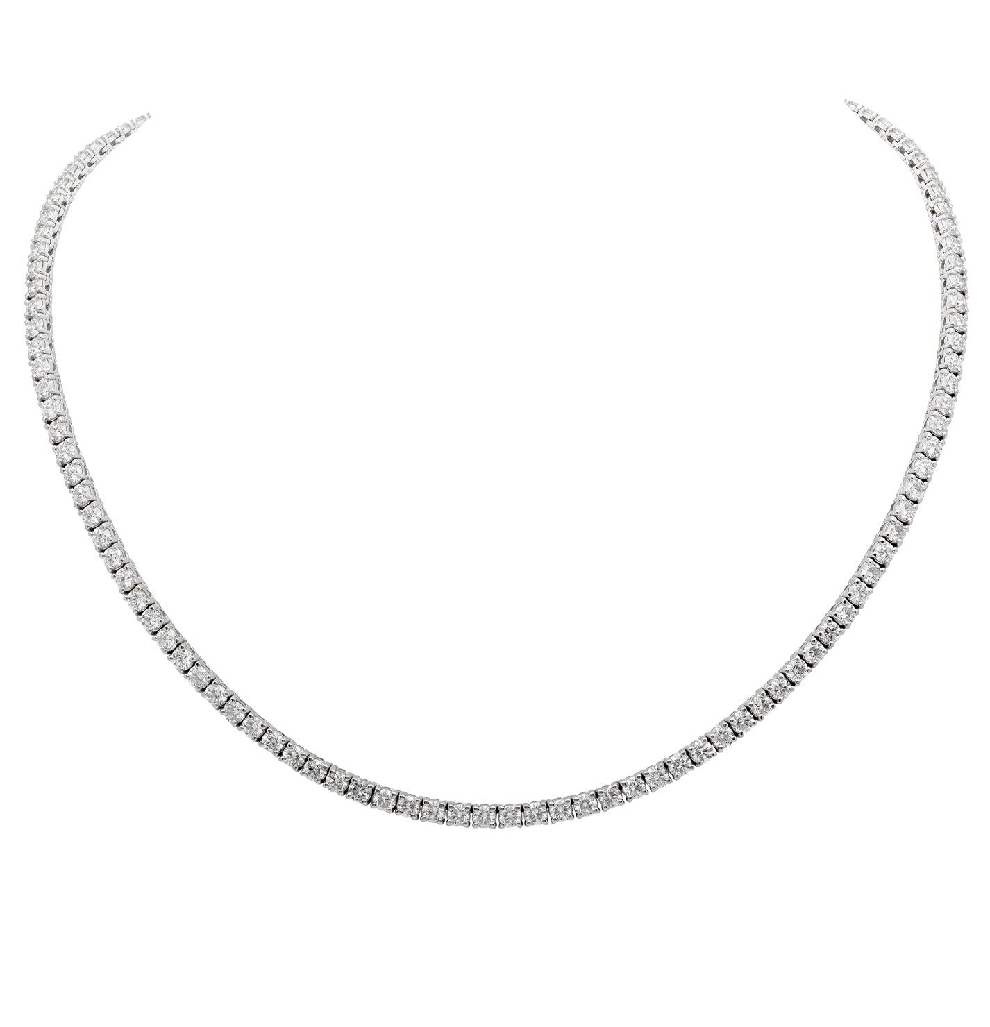 14k White Gold 12.55ct Diamond Necklace – V49811
