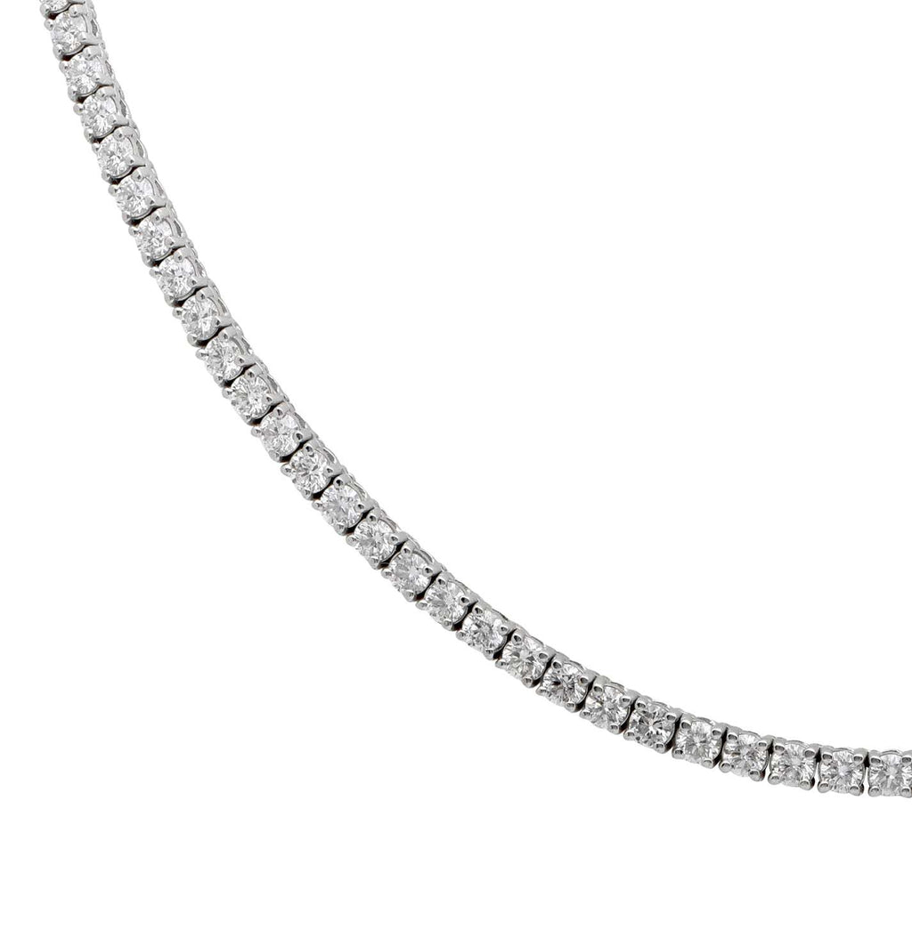 14k White Gold 12.55ct Diamond Necklace – V49811