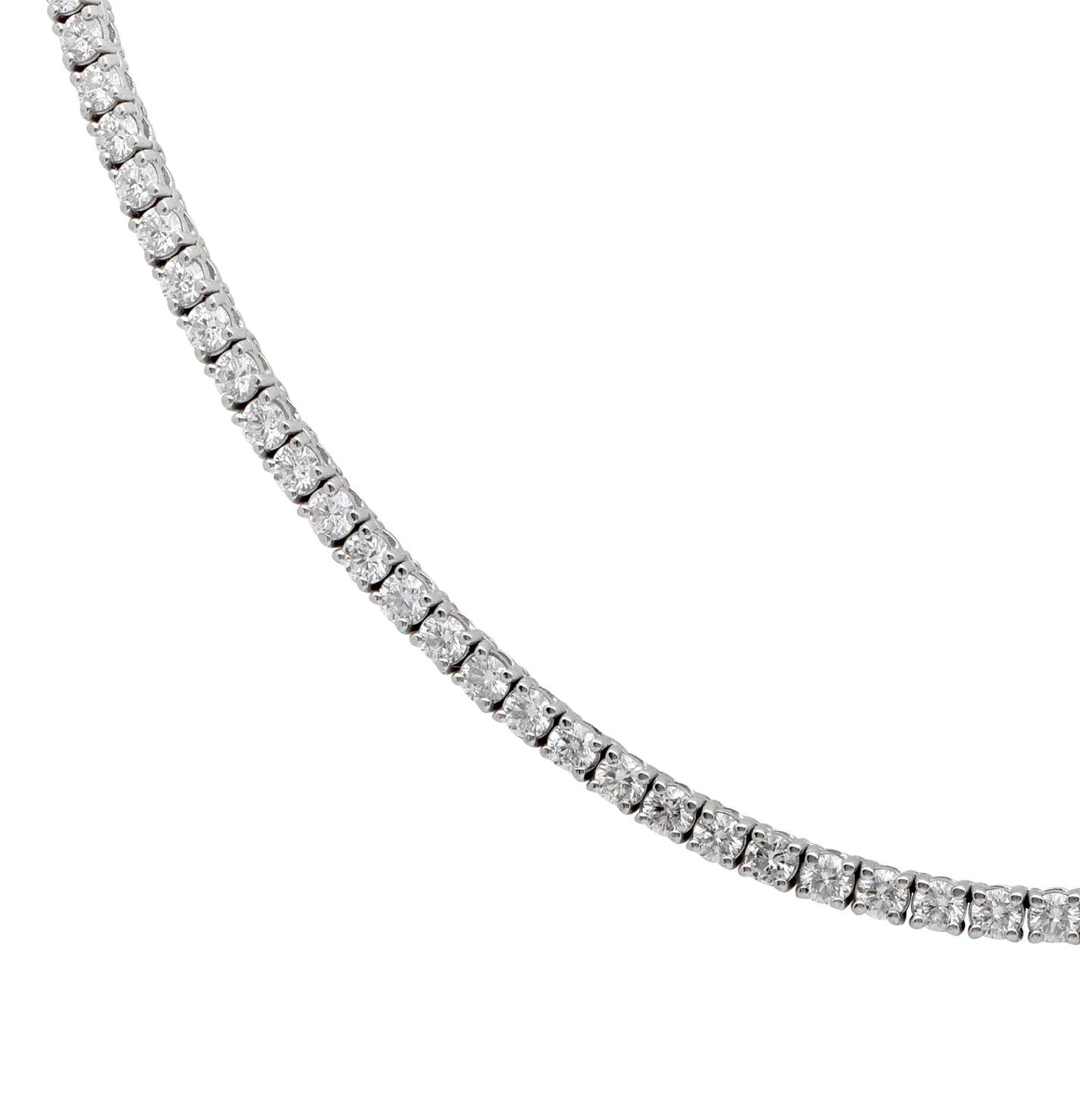 14k White Gold 12.55ct Diamond Necklace – V49811