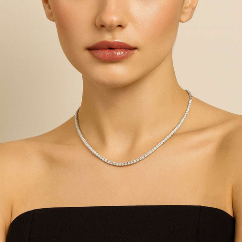 14k White Gold 12.55ct Diamond Necklace – V49811